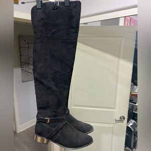 Black Knee High Boots